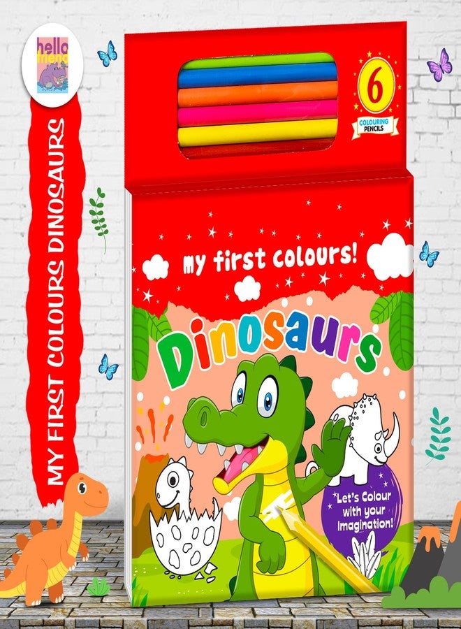 BRIJBASI Hello Friend My First Dinosaurs Colouring Book for Kids - A Kit With 80 Colouring Sheets and 6 Colour Pencils, 4+ yrs - Image 5